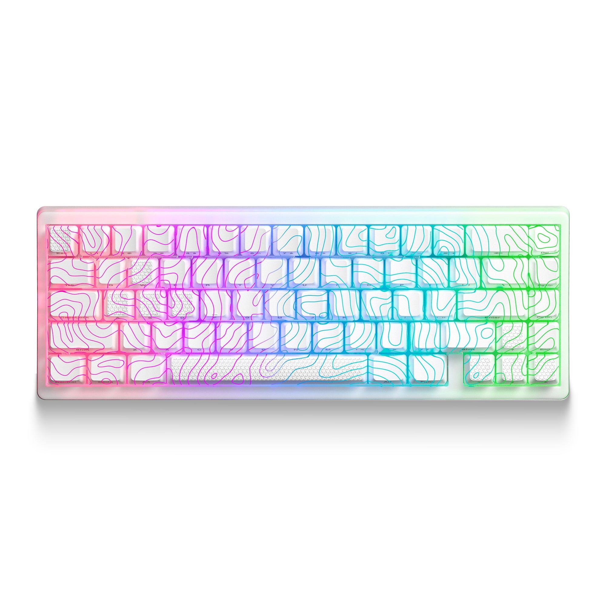 XVX M67 JadeStone VIA Tri-Mode Mechanical Keyboard with IMD-Tech Keycaps (Stellar White)