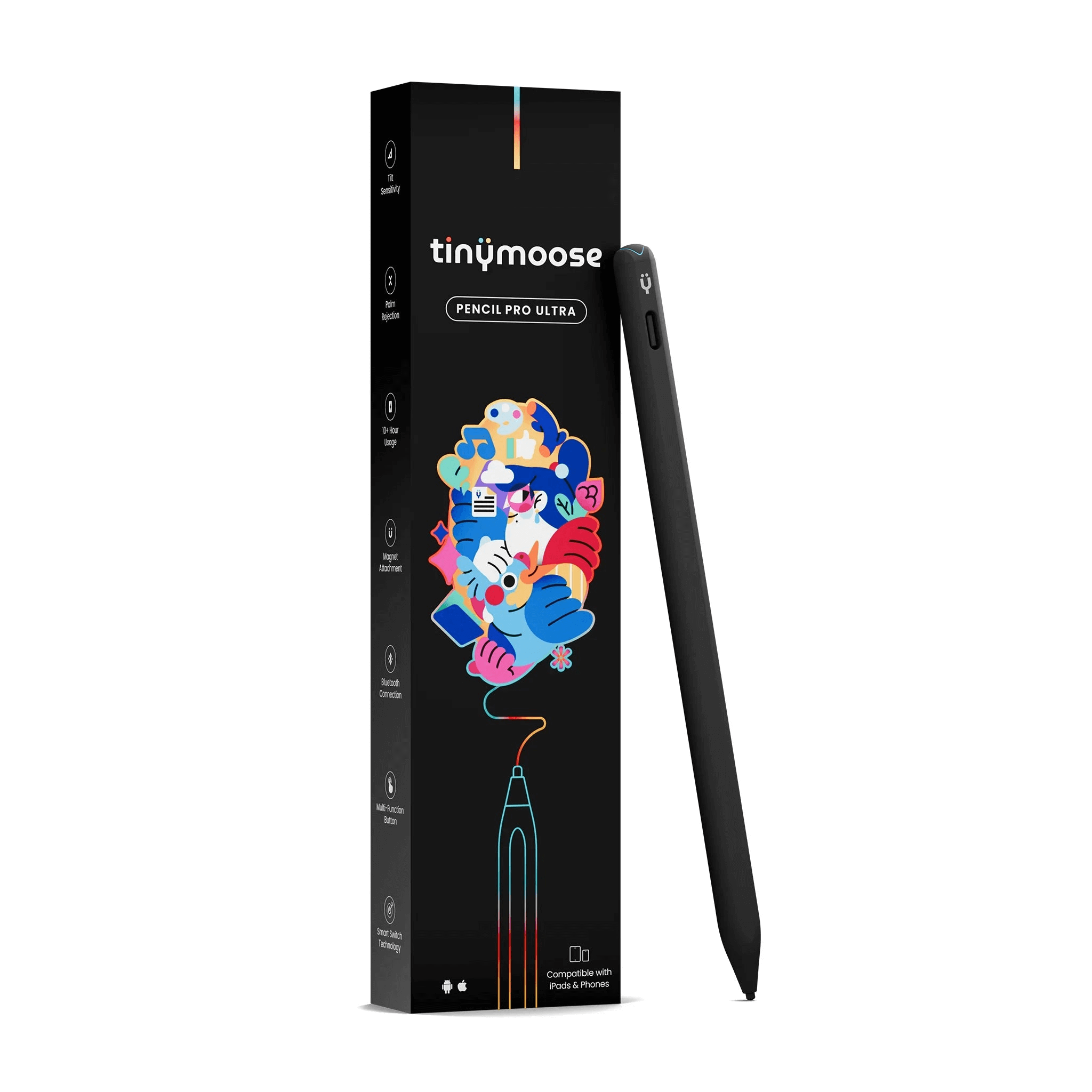 Pencil Pro Ultra iPad Pen with Smart Switch Technology - Midnight Black