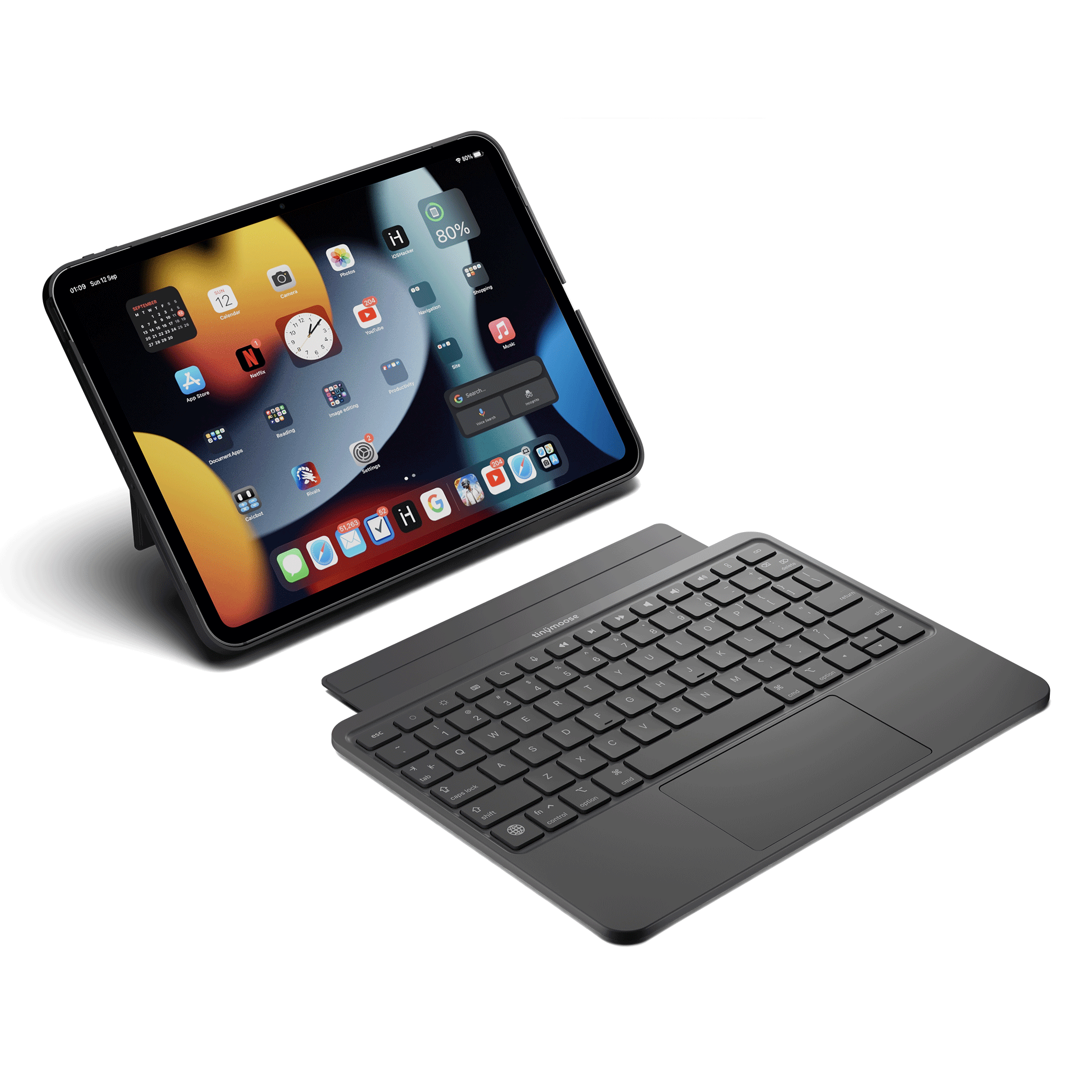 SpacePad iPad Keyboard - Black - (iPad 11 (A16) / iPad 10th Gen)
