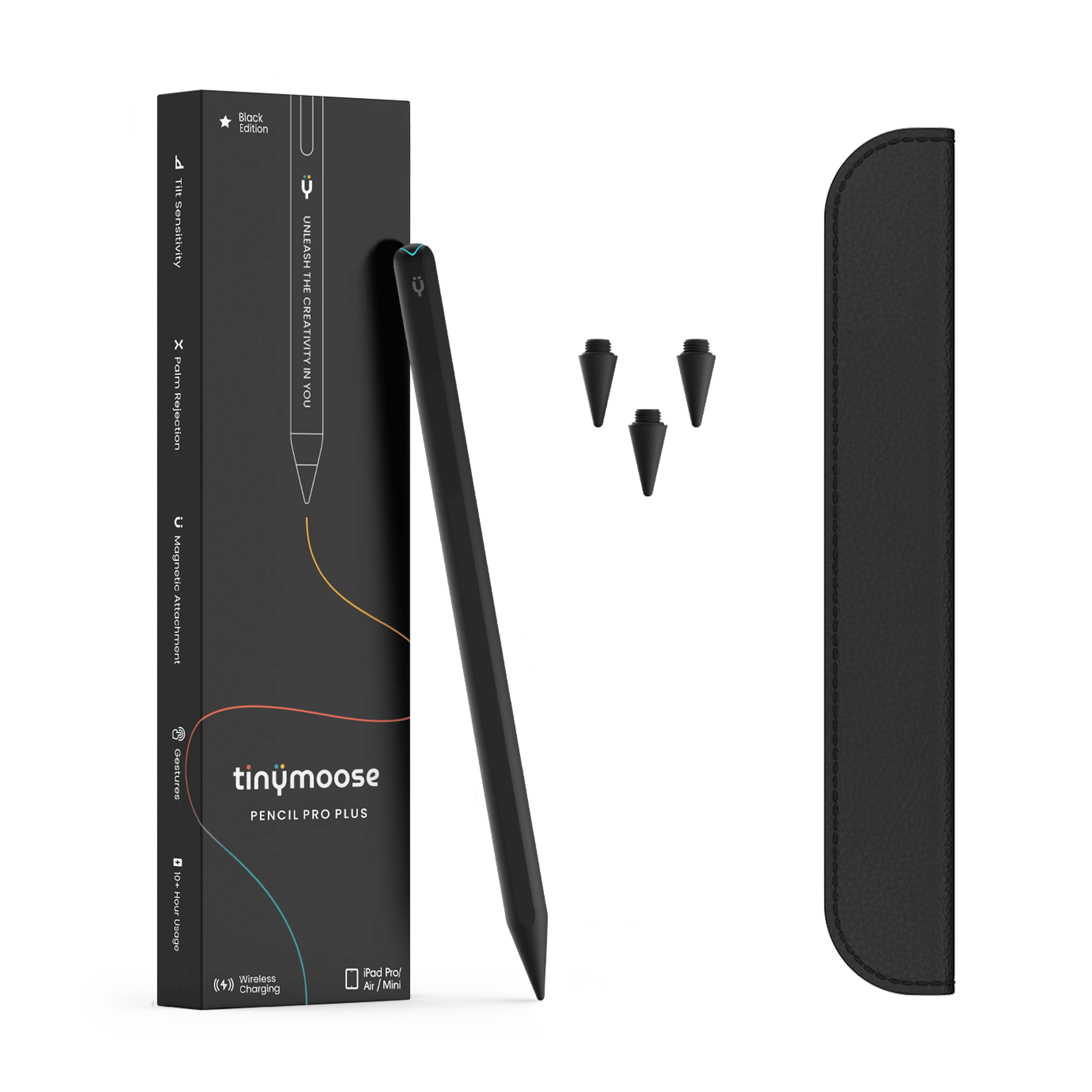 Pencil Pro Plus - iPad Pen with Wireless Charging – Midnight Black