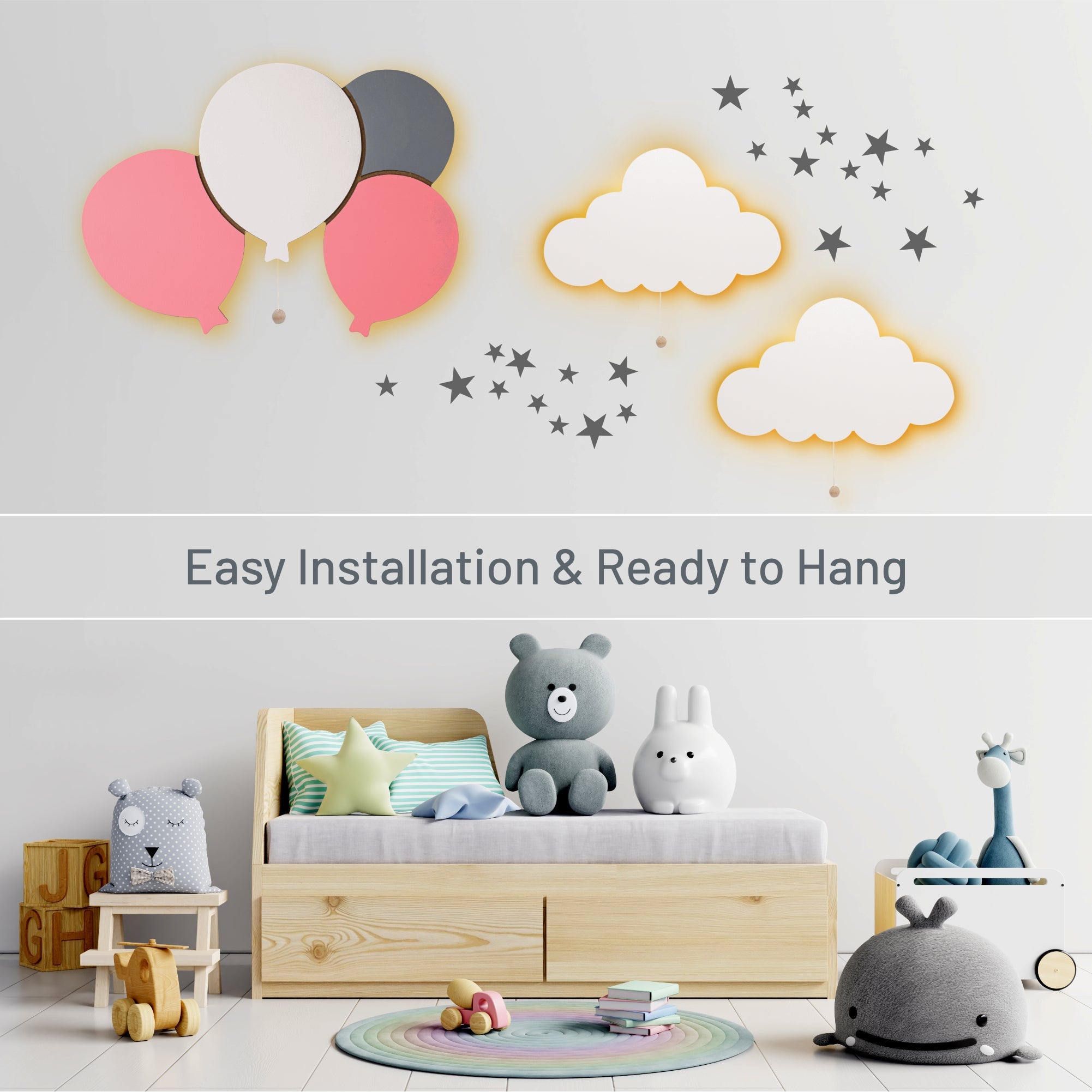 LumiDreams Balloon Wall Light | Safe LED Nursery Nightlight